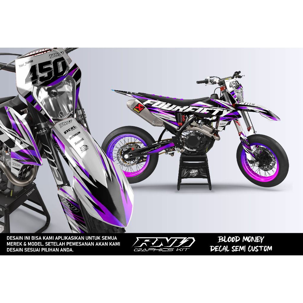 DECAL KTM EXC 250-450 2019-2022 FOURFIFTY