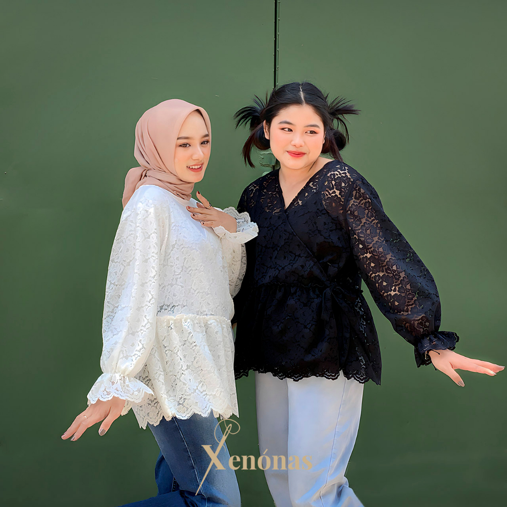 HASYA TOP BY XENONAS - BRUKAT OUTER / OUTER BROKAT / OUTER KONDANGAN / OUTER KIMONO / OUTER BRUKAT K