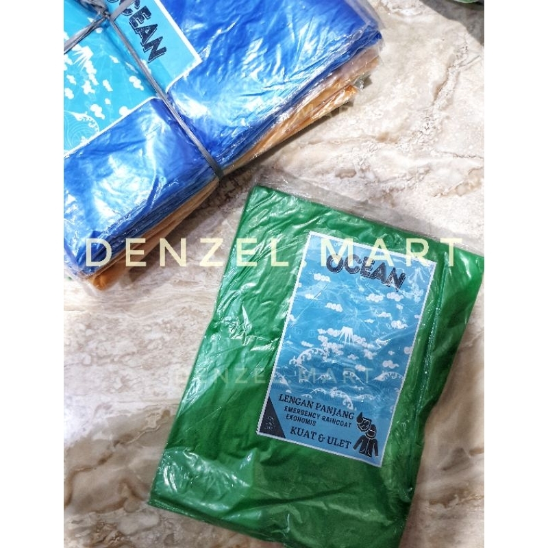 Mantel / Jas hujan plastik terusan ponco emergency raincoat