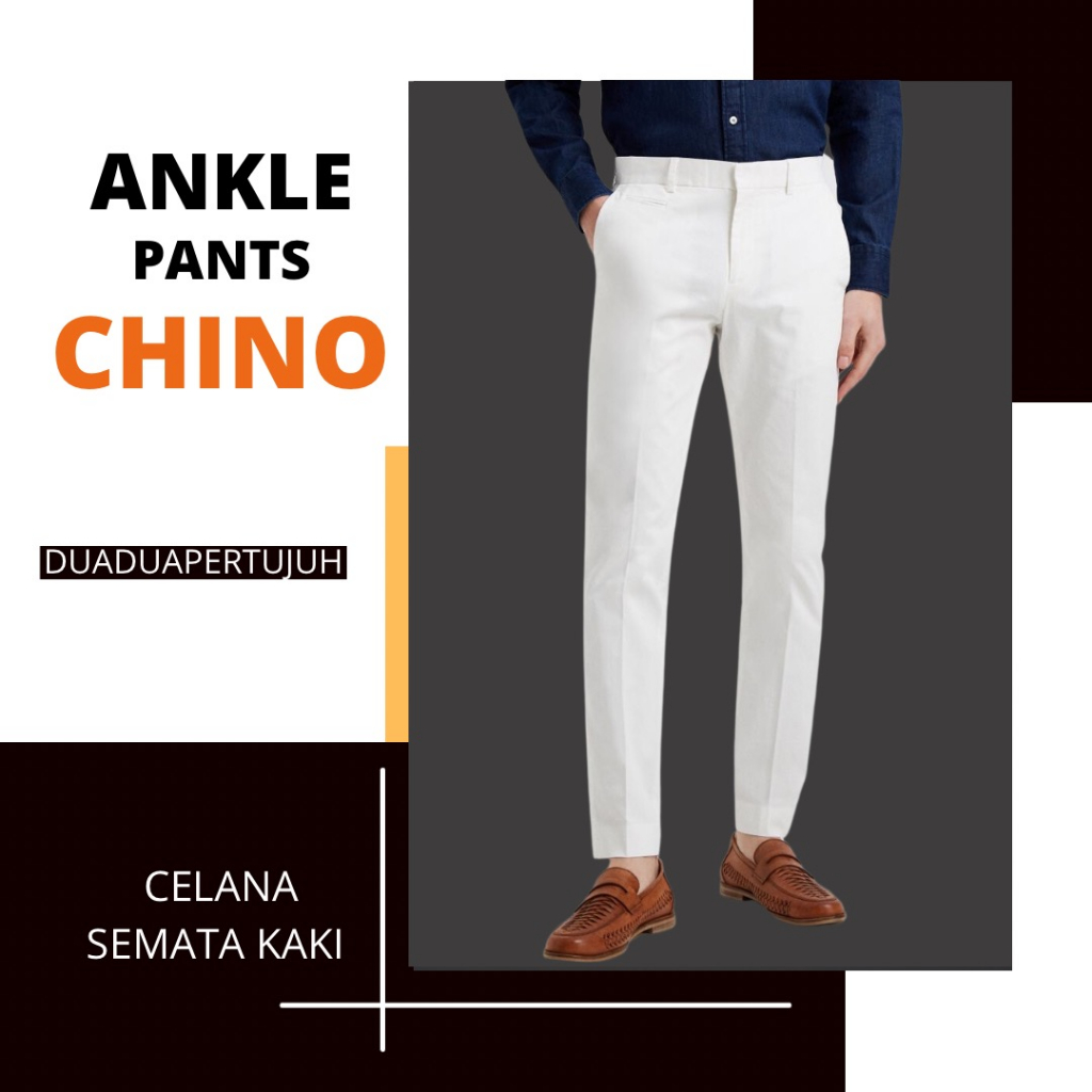 DuaDuaPertujuh Angkle Chinos Pants Pria