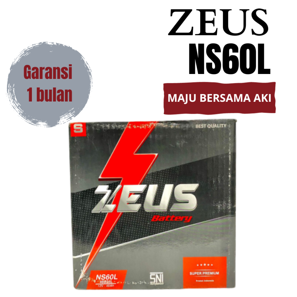 Aki Mobil Corolla Twin Cam Matic Zeus NS60L Aki Basah