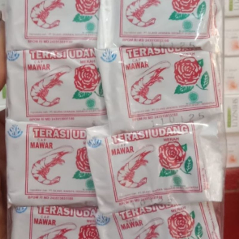 

Terasi udang Terasi cap MAWAR perpak isi 10 X 8gr Terasi khas Lampung