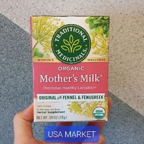 

Traditional Medicinals Organic Mothers Milk with fennel fenugreek 16 tea bags teh laktasi