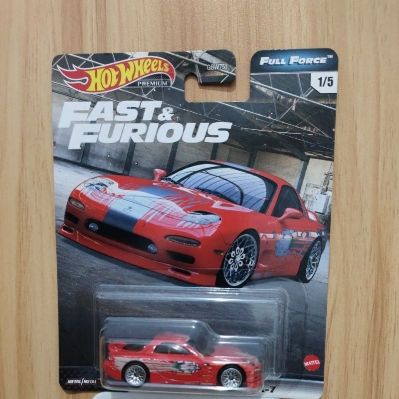 Mobil Hotwheels Premium Fast & Furious Full Force 95 Mazda RX7