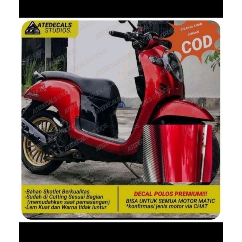 Decal Honda Scoopy FI Stiker Fullbody Scoopy Tahun 2013-2016, 2017-2020, 2021-2022 (BUKAN MOTOR AKI)