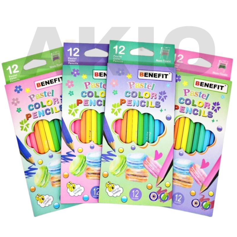

Pensil Warna Lengkap BENEFIT 12 Warna PASTEL MACARON PW-1288 Panjang Set Murah Bagus Berkualitas