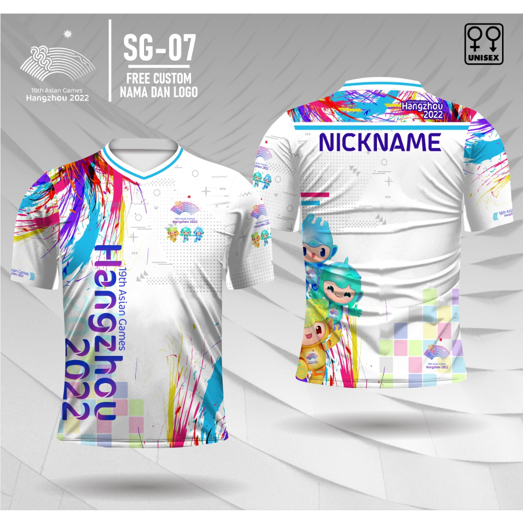 asian games jersey asian games hangzhou 2022 kaos asian games sea games jersey olahraga lengan pende