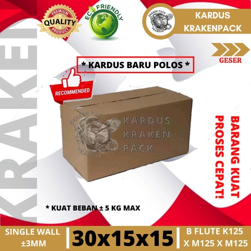 

KARDUS PACKING 30x15x15 DUS PACKING KARTON BOX BESAR BARU COKLAT POLOS
