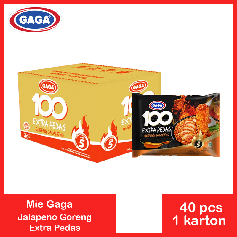 

Gaga 100 MIe Goreng Jalpeno 75 gr / 40 pcs / 1 karton / Best Seller / Mie Viral Best Seller