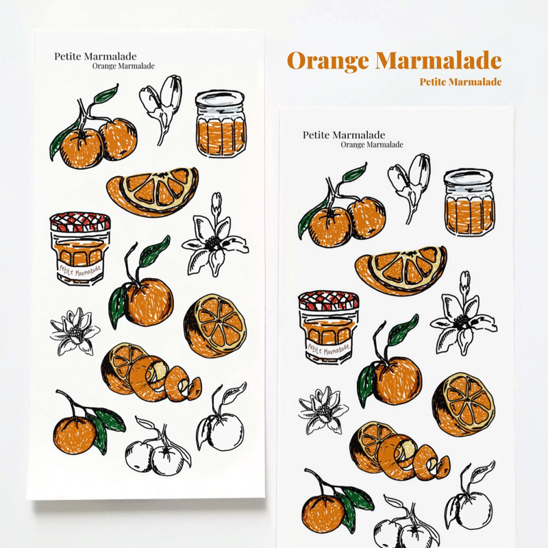 

[Petite Marmalade] Deco sticker - ORANGE MARMALADE