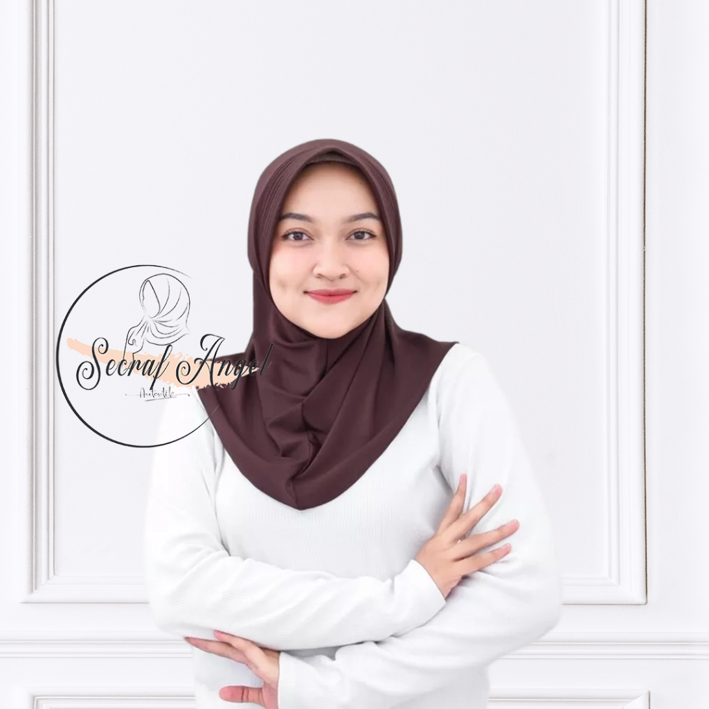 BERGO JERSEY  WARNA COKLAT PRAMUKA  GRADE A+ / HIJAB BERGO / KERUDUNG SEKOLAH / JILBAB SPORT / HIJAB