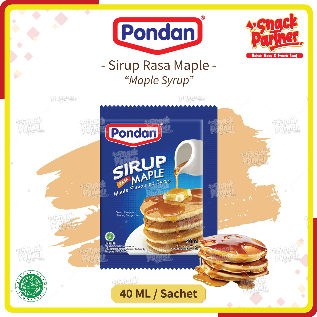 

PONDAN MAPLE SYRUP 40 ML / Sachet - Sirup Rasa Mapel Flavoured 40ML