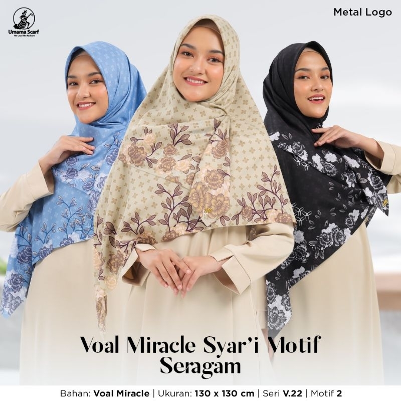 catalog 1 seragaman umama scarf voal miracle syari motif metal logo 130x130