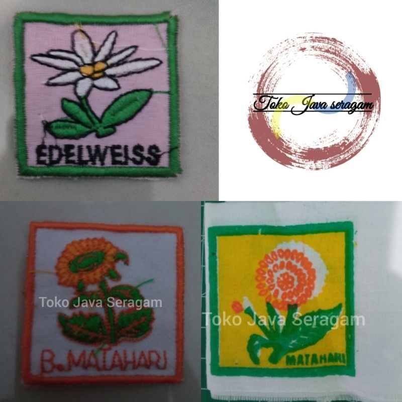 Bet 1 pcs Tanda Regu Pramuka Putri Penggalang Bunga Kenanga B. Matahari Seruni B. Teratai Asoka Biji