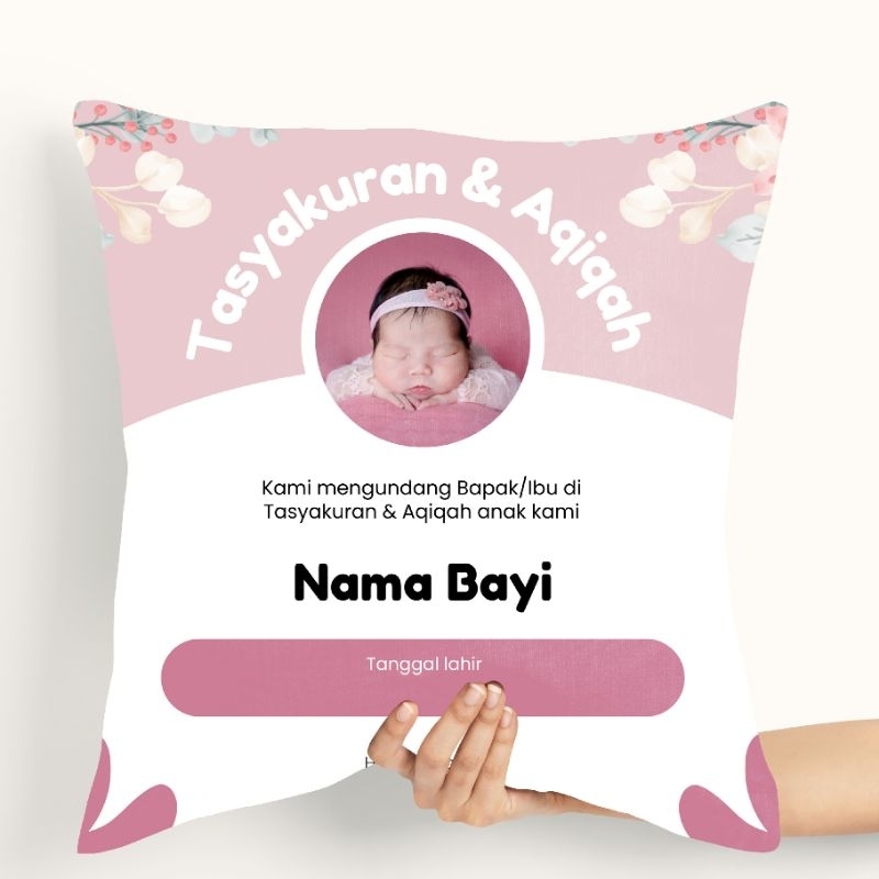 SOUVENIR AQIQAH / SOUVENIR TASYAKURAN / BANTAL AQIQAH / BANTAL PRINTING MURAH / SOUVENIR BANTAL