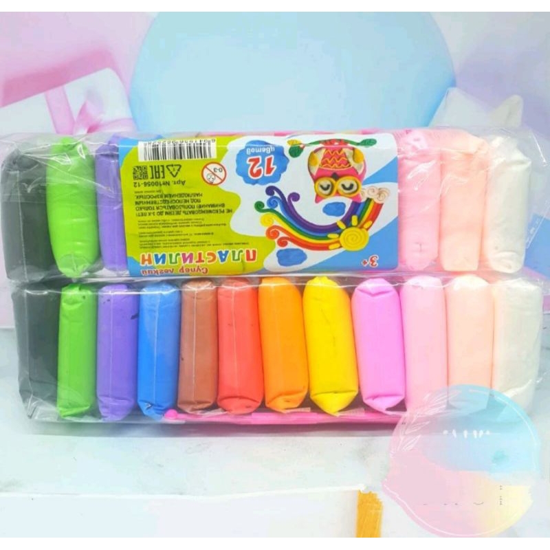 clay polymer mainan bentuk isi 12