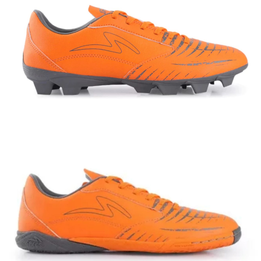 Sepatu Bola/Futsal Specs Thunderbeast(Ultimate Orange Carcoal Grey)