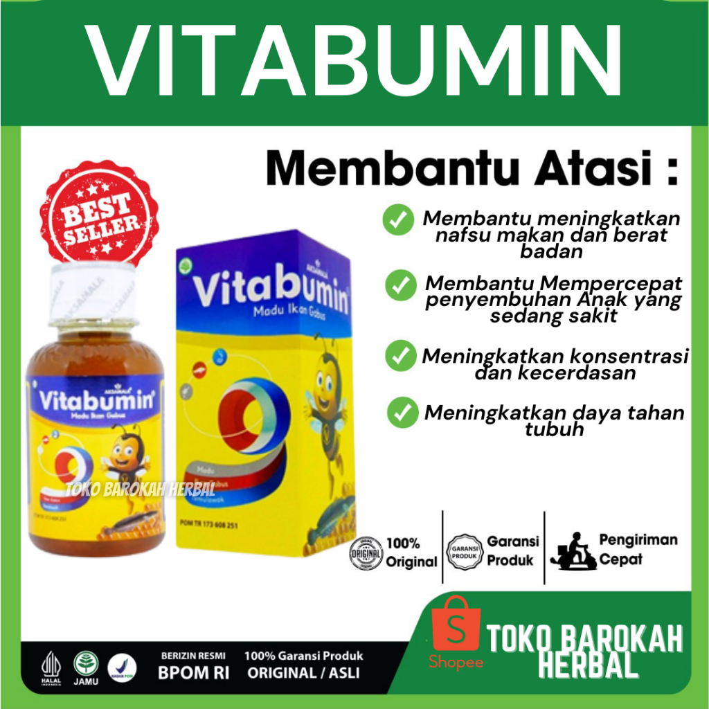VITABUMIN - Madu Ikan Gabus 130ml Penambah Nafsu Makan Anak Dan Dewasa Original