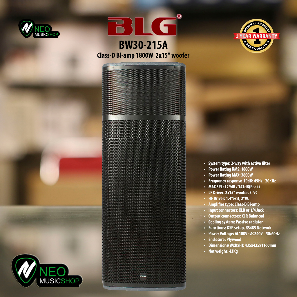 BLG BW30 215A Professional Active Speaker