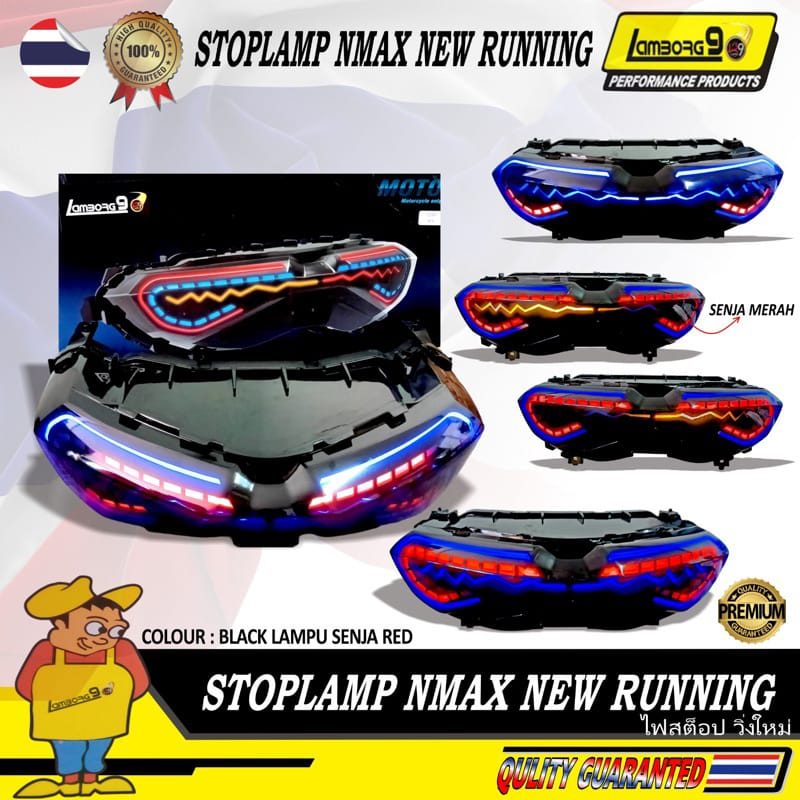 LAMPU STOP STOP LAMP YAMAHA NMAX 2020 MOTO GP GARIS RUNNING LAMPU BELAKANG LED NMAX NEW2020 PLUS SEN