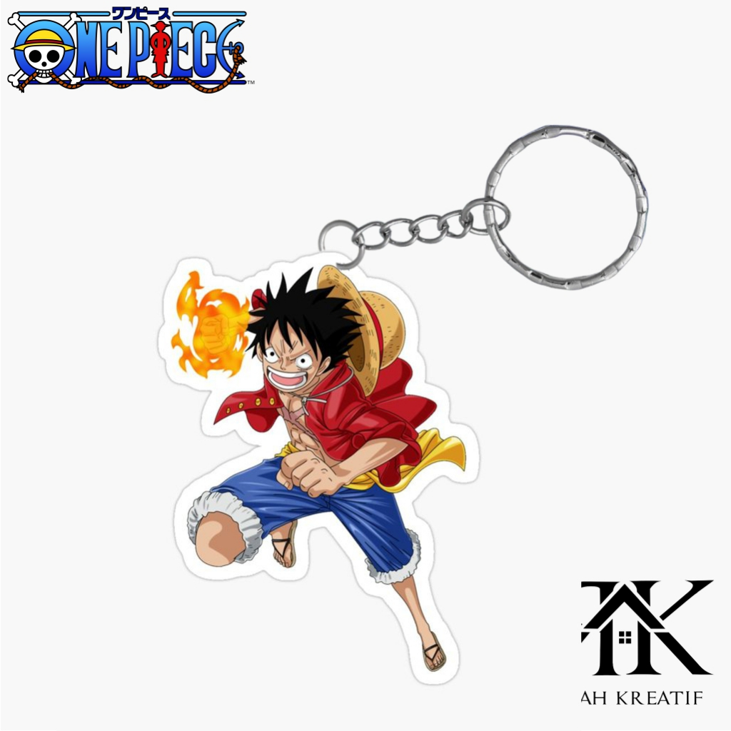 Gantungan Kunci One Piece Monkey D. Luffy - Luffy gear 4 - Luffy Gear 5 Key Chain - Souvenir - Anime