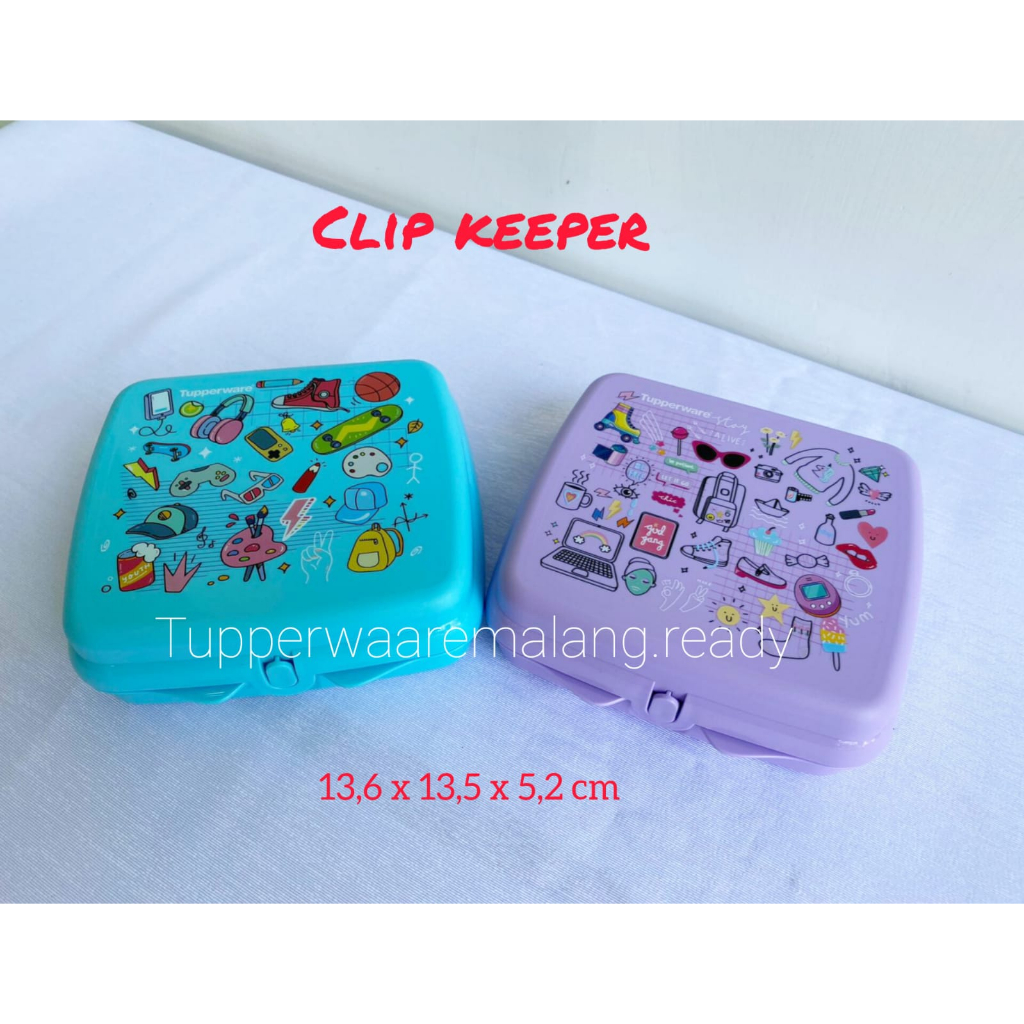 TEPAK MAKAN/ KOTAK BEKAL ANAK TUPPERWARE CLIP KEEPER LUNCH BOX SET MURAH