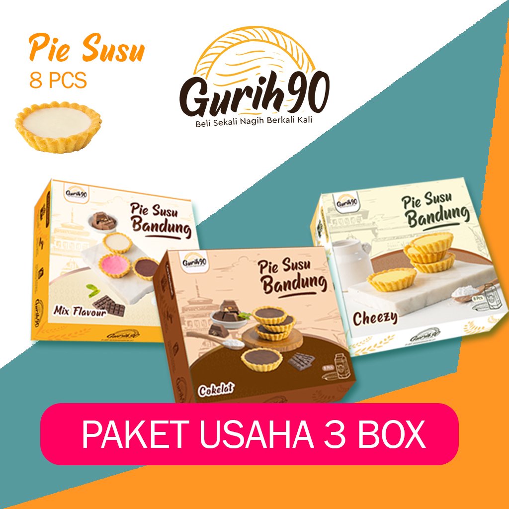 

PAKET BUNDLING Pie susu 3 Box (8 pcs) Snack/cemilan/paketan termurah/isi lengkap/ternak/pie/renyah/oleh oleh bandung/kue/halal