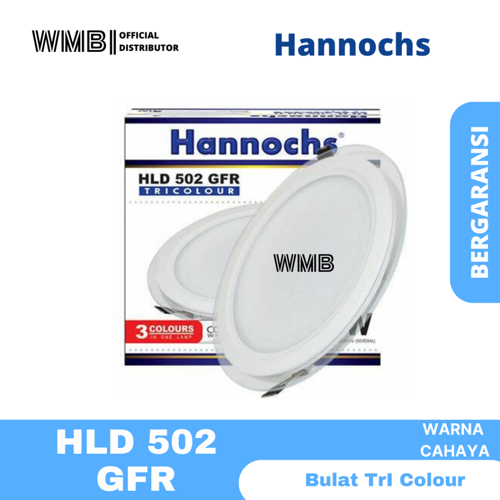 Lampu HLD 502 GFR Bulat Tricolour Hannochs LED Decorative IB