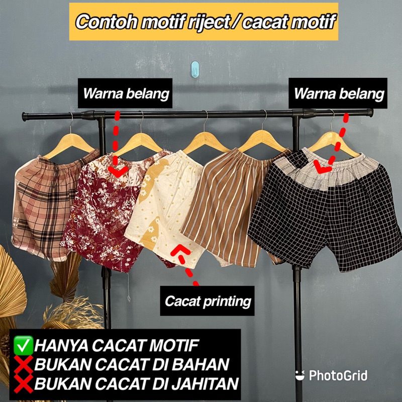 (Grosir) celana hotpants wanita riject (bahan rayon dan katun)