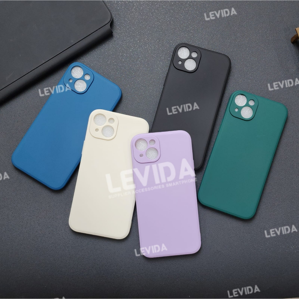 Softcase iPhone 15 iPhone 15 Plus iPhone  15 Pro iPhone  15 Pro Max Square Edge soft Case / Macaron 