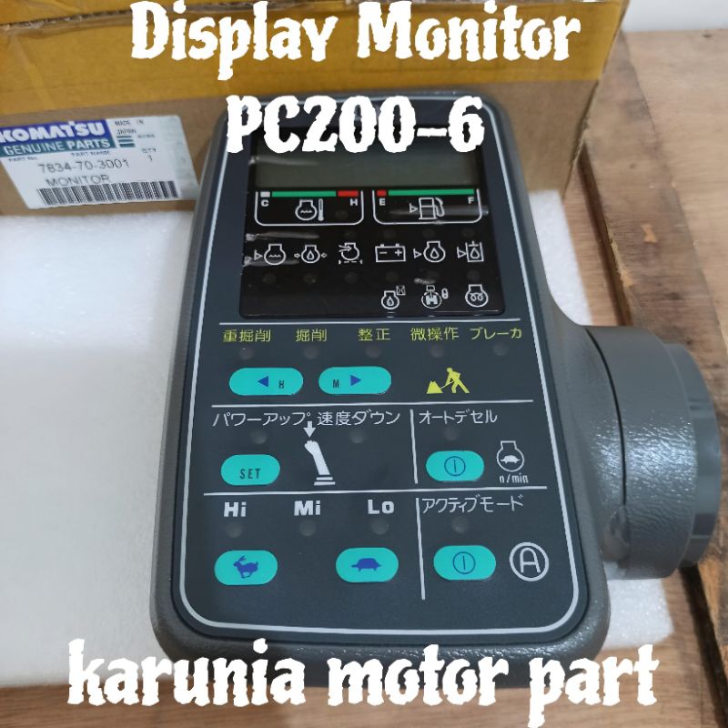 7834703001 Display Monitor PC200-6 Komatsu 6D102 7834-70-3001