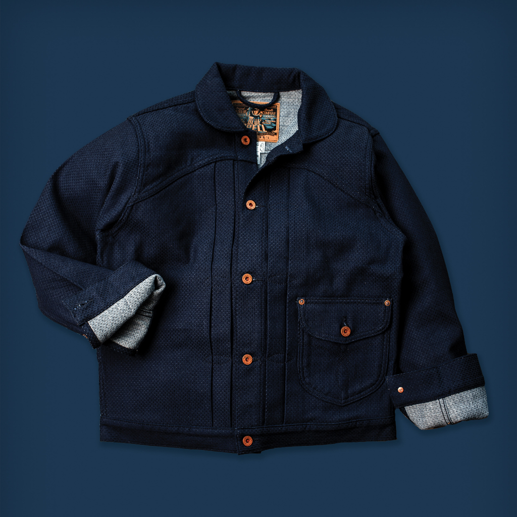 Oldblue Co. Work Jacket Type III - 17.5 Oz Indigo Sashiko Okayama