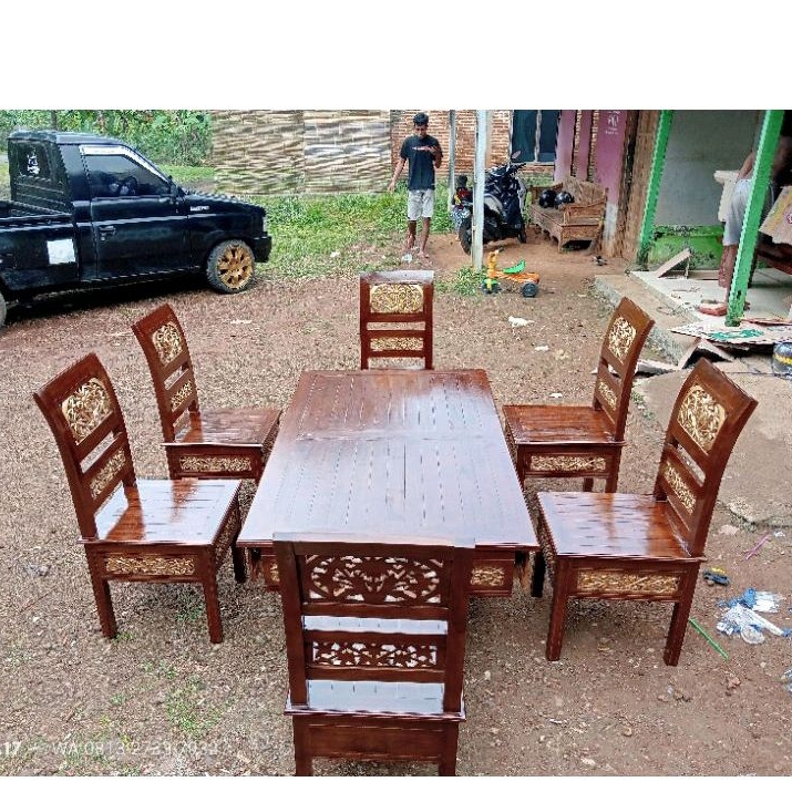 Meja makan terlaris meja makan ukiran meja makan minimalis ukir kursi makan Kartini kursi makan jati