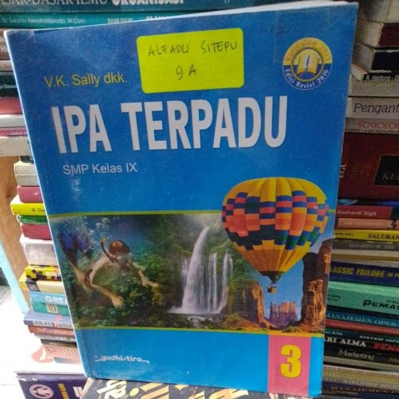 buku IPA terpadu kelas 9/3 SMP