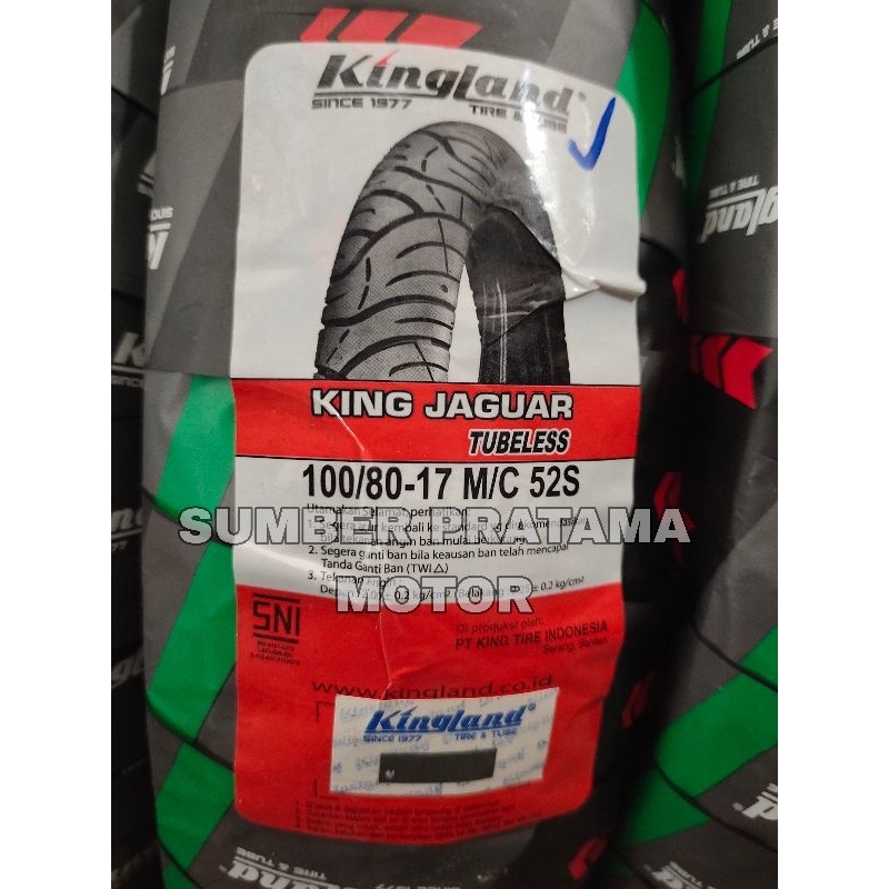 Ban tubeless kingland king jaguar 100/80-17 ban motor ring 17