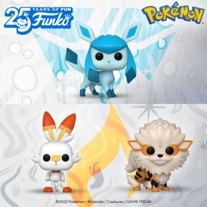READY ORIGINAL Funko Pop Pokemon Glaceon Arcanine Scorbunny Figure Toy