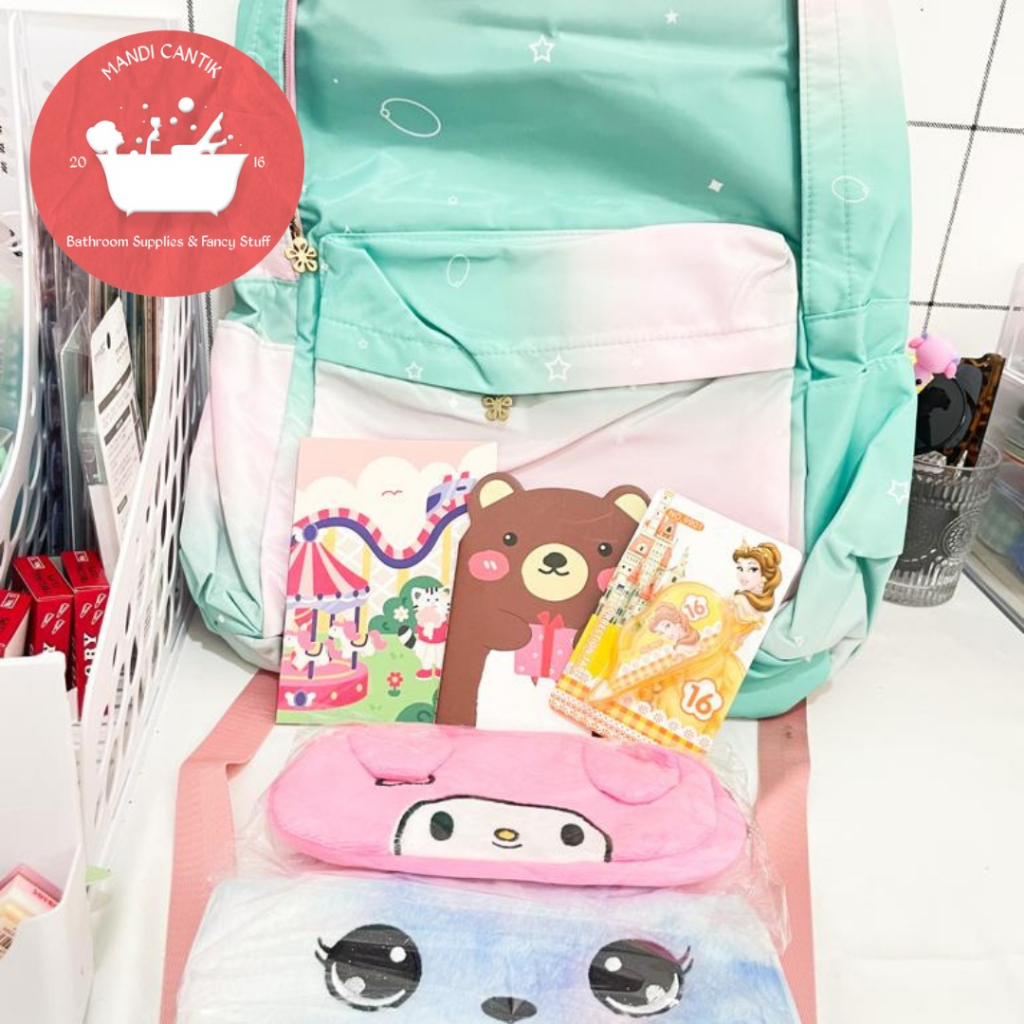 

Paket komplit back to school Versi 1 ONLY 149 K jualan untuk anak sekolah alat tulis kantor lucu buku notes kecil solatip penghapus pulpen