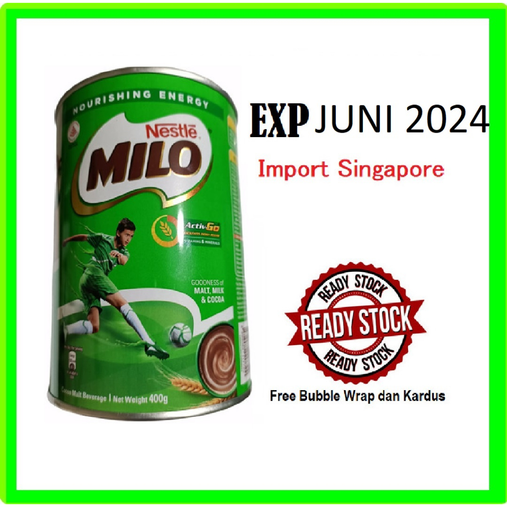 

Milo Singapore 400gram milo Singapura 400gr (bukan Milo Malaysia)