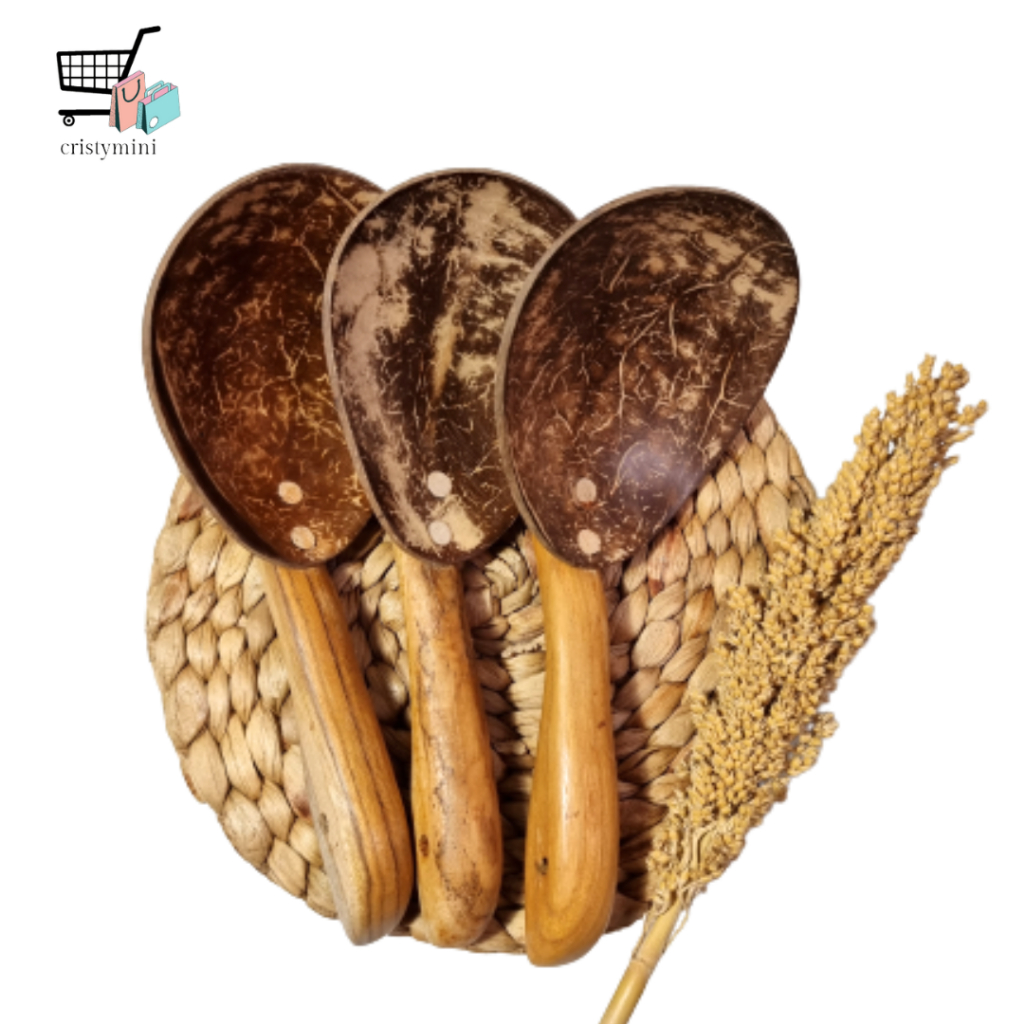 PROMO❗❗ Centong Nasi Batok Kelapa / Souvenir Pernikahan Aesthetic / Irus Kayu Batok Kelapa - Sendok 