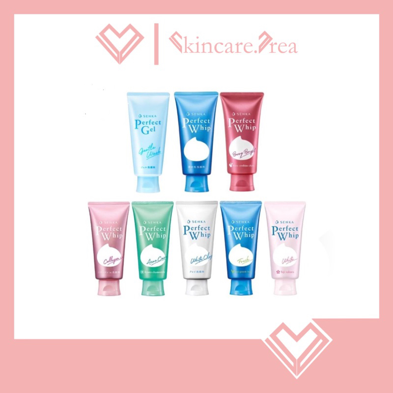 Senka Perfect Whip Collagen | Acne | White Clay 120gr | 150gr | 50gr