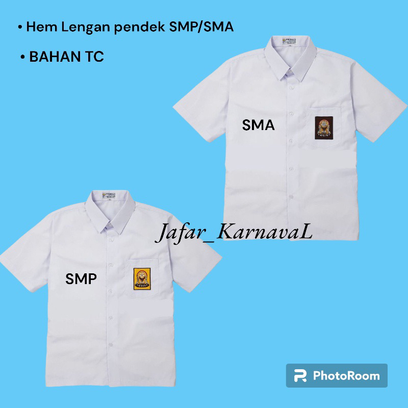 Kemeja smp baju sekolah smp seragam smp baju seragam sekolah smp putih lengan pendek smp, seragam se