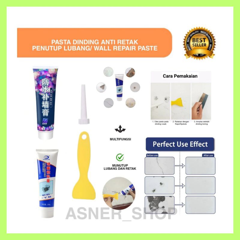 ( COD ) PASTA PENAMBAL DINDING CREAM INSTAN WATERPROOF WALL REPAIR PASTA MAGIC WATERPROOF DINDING PE