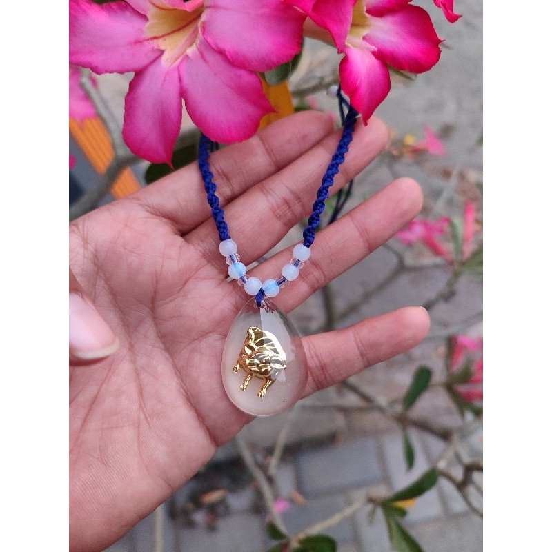 Kalung shio pembuka aura (tali biru)
