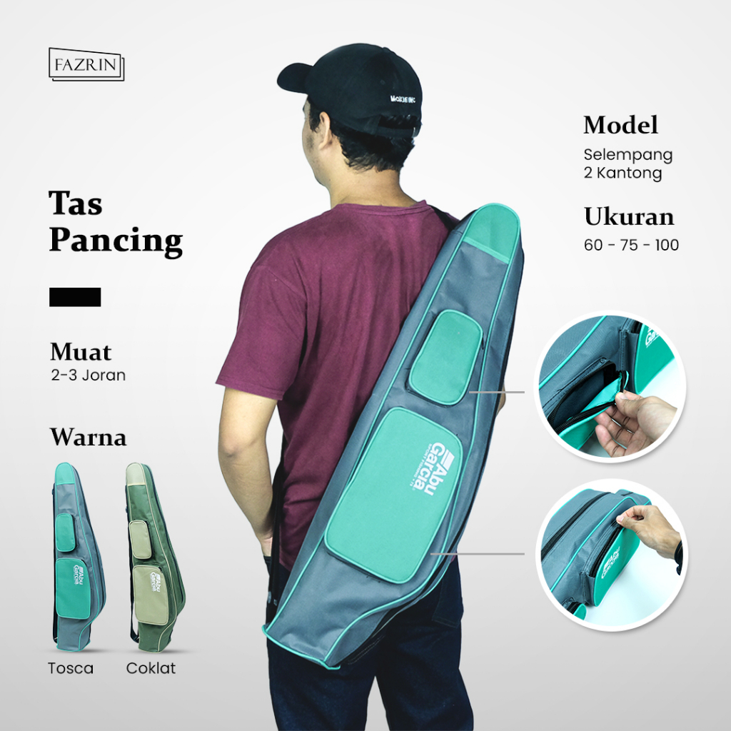 Tas Joran Pancing Selempang Anti Air Muat 2-3 Joran UK 60 75 100cm - Coklat Tosca 60 Tas Pancing ter