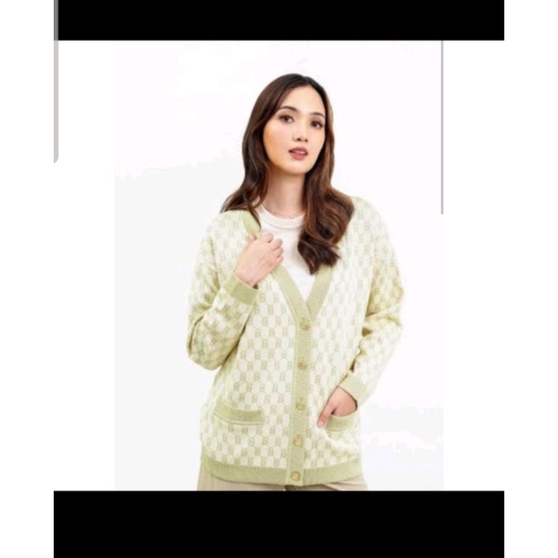 buttonscarves signature monogram cardigan - pl