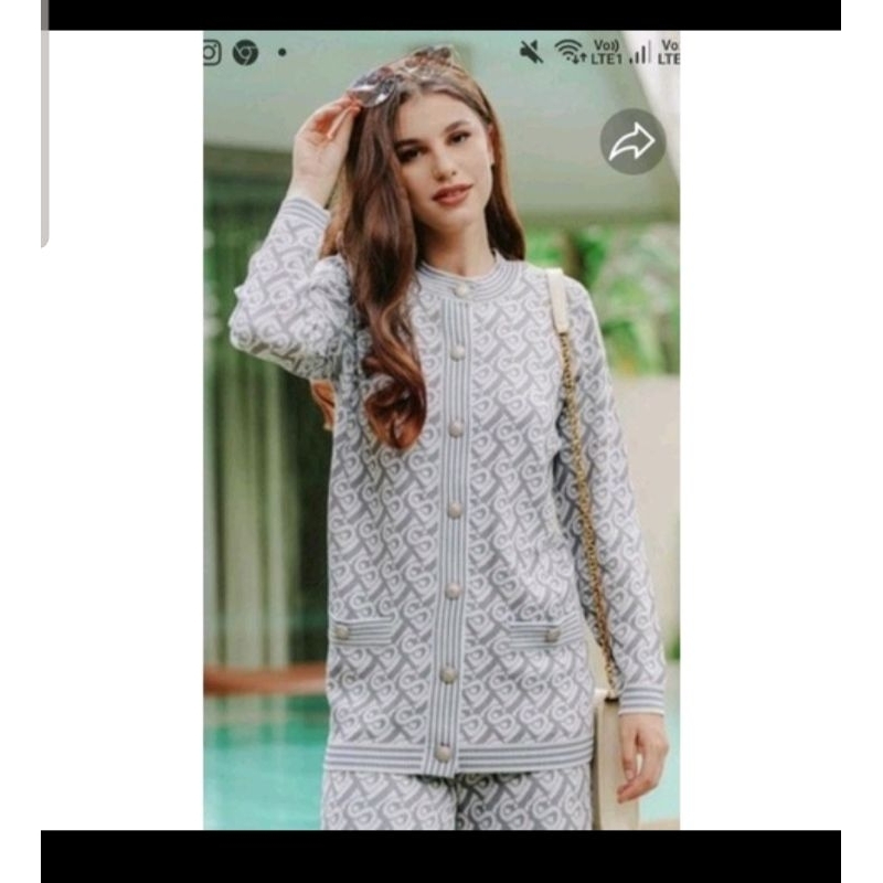 bimu light knit top - grey