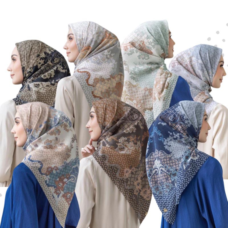 (READY) Best seller Hijab Segi Empat Voal Premium Laser Cut Motif Terbaru/ Kerudung Segiempat Laserc