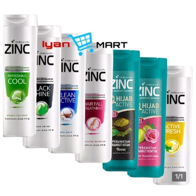 Zinc Shampo Anti Ketombe 340ml / Zinc Anti Dandruff 340ml