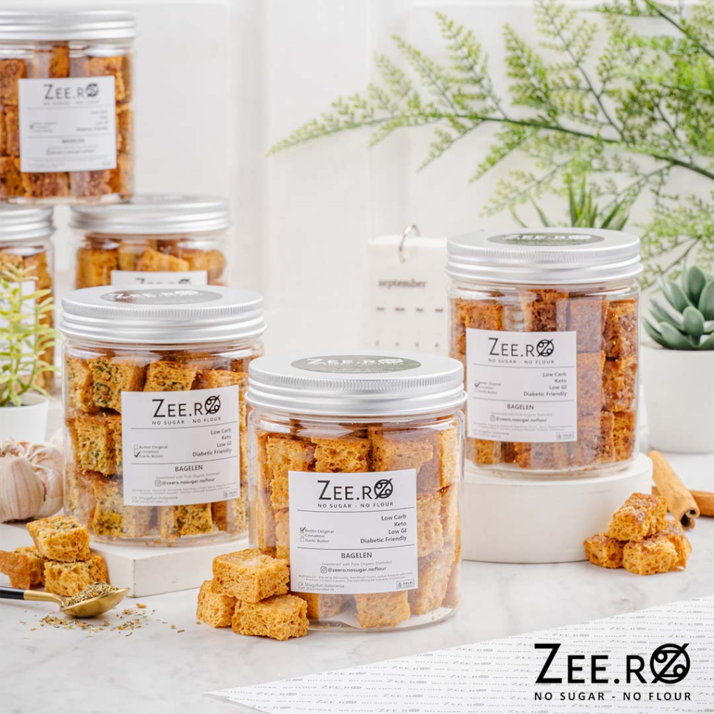 

Zeero Bagelen / Low Carb / Low GI / Keto / No Sugar / No Flour