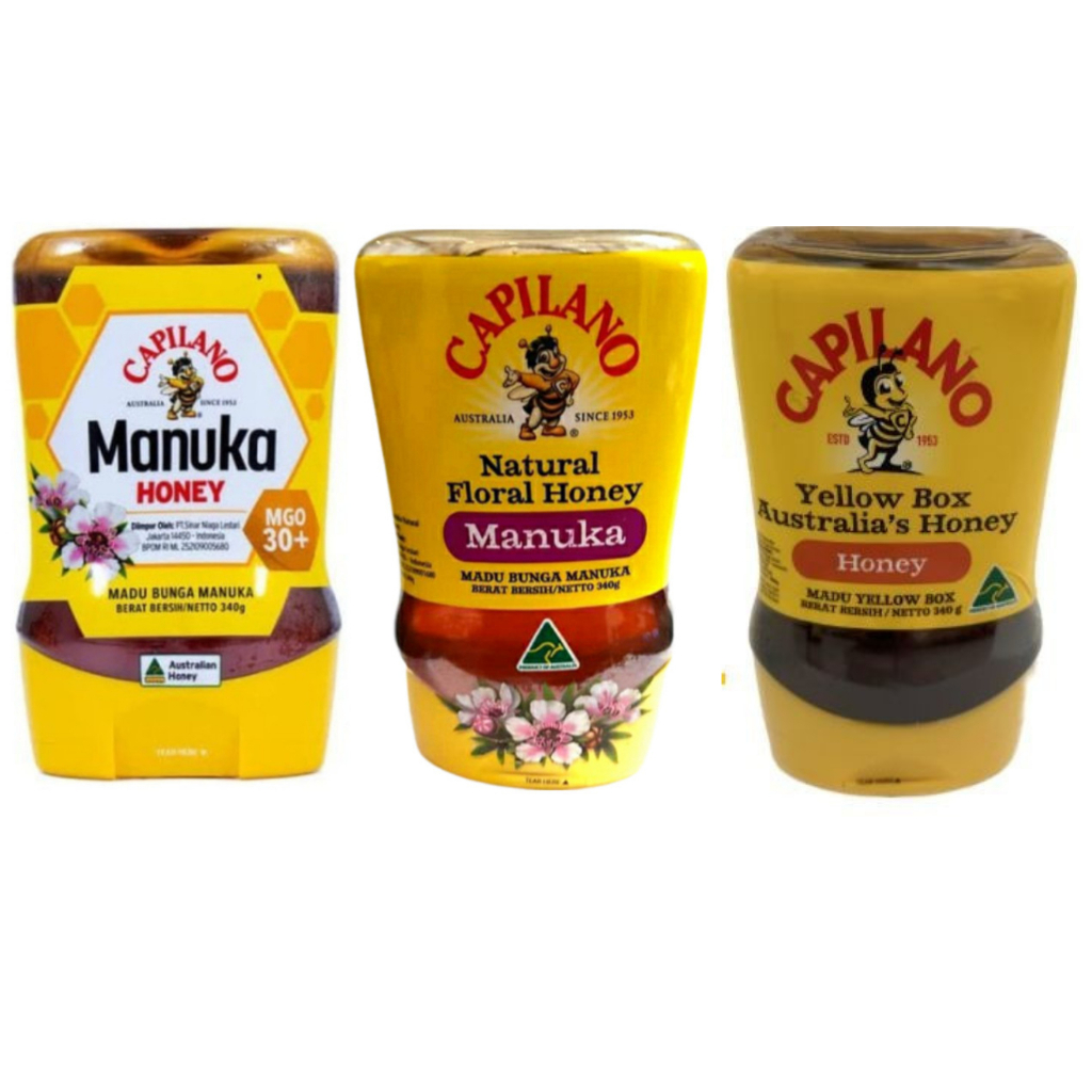 

CAPILANO Natural Floral Honey / Manuka MGO 30+ / Yellow Box Madu Impor Australia 340g